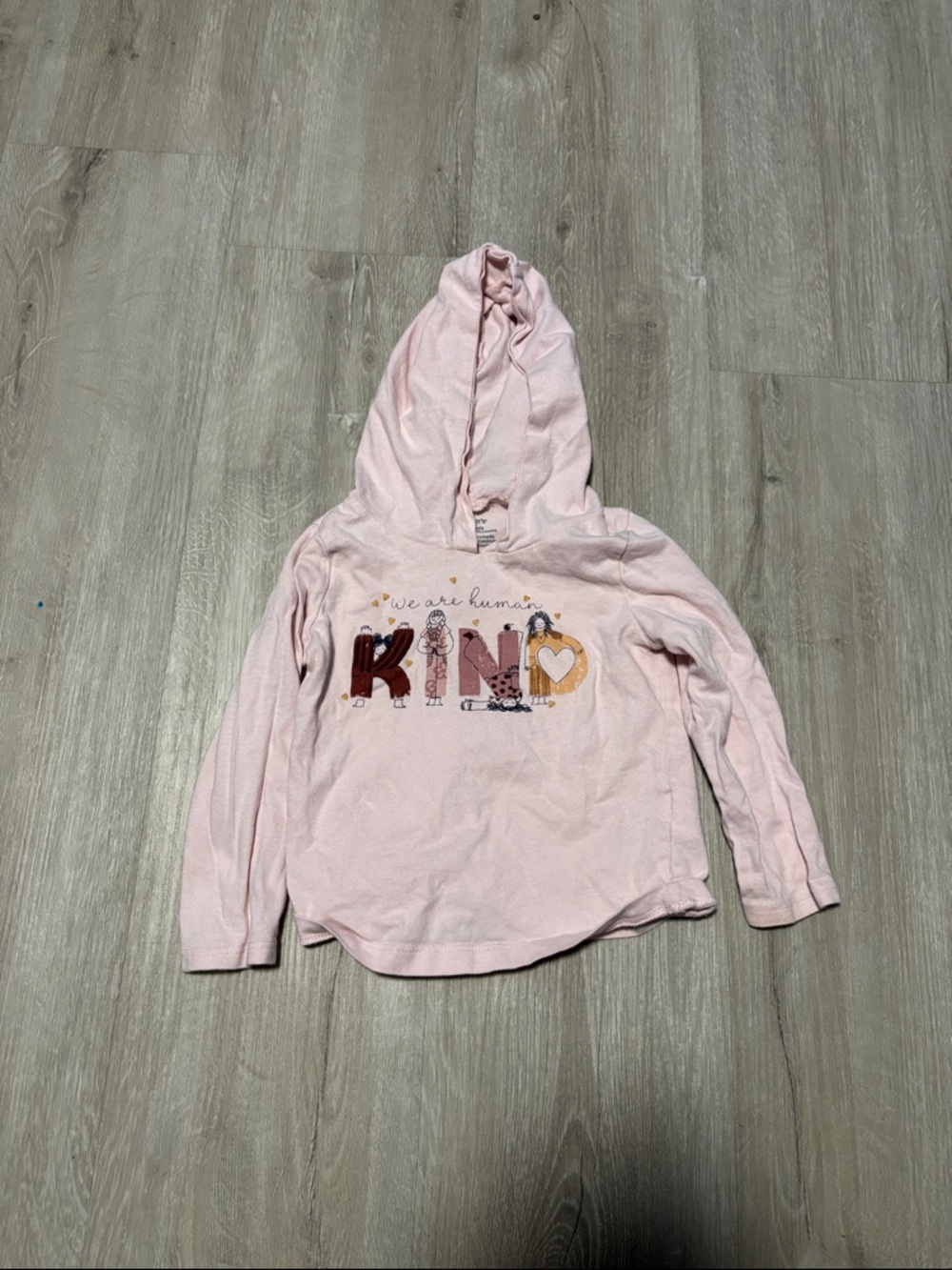 Carter's Light Pink 'Be Kind' Hooded Girls Top